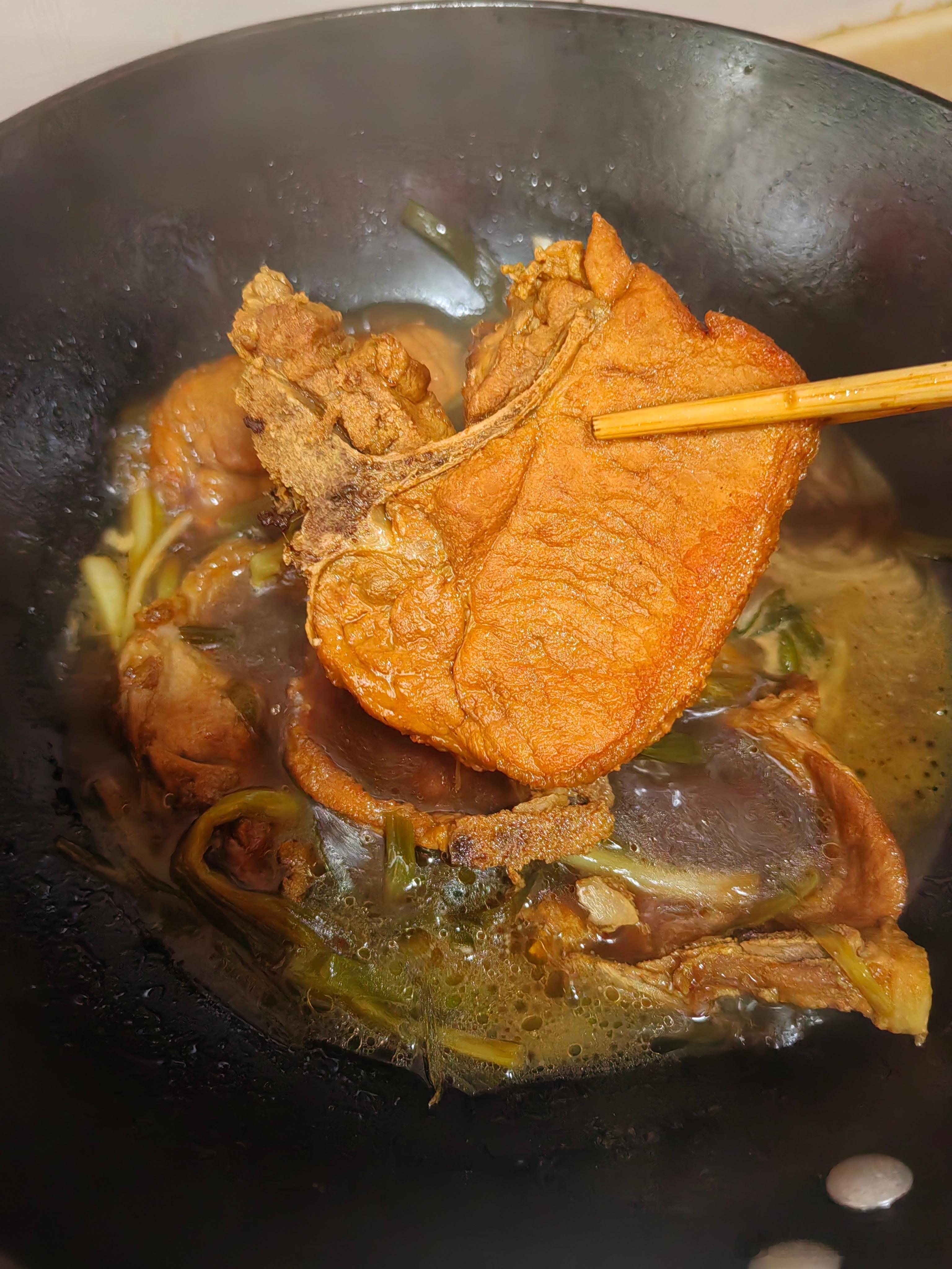 深夜美食：葱烧大排 