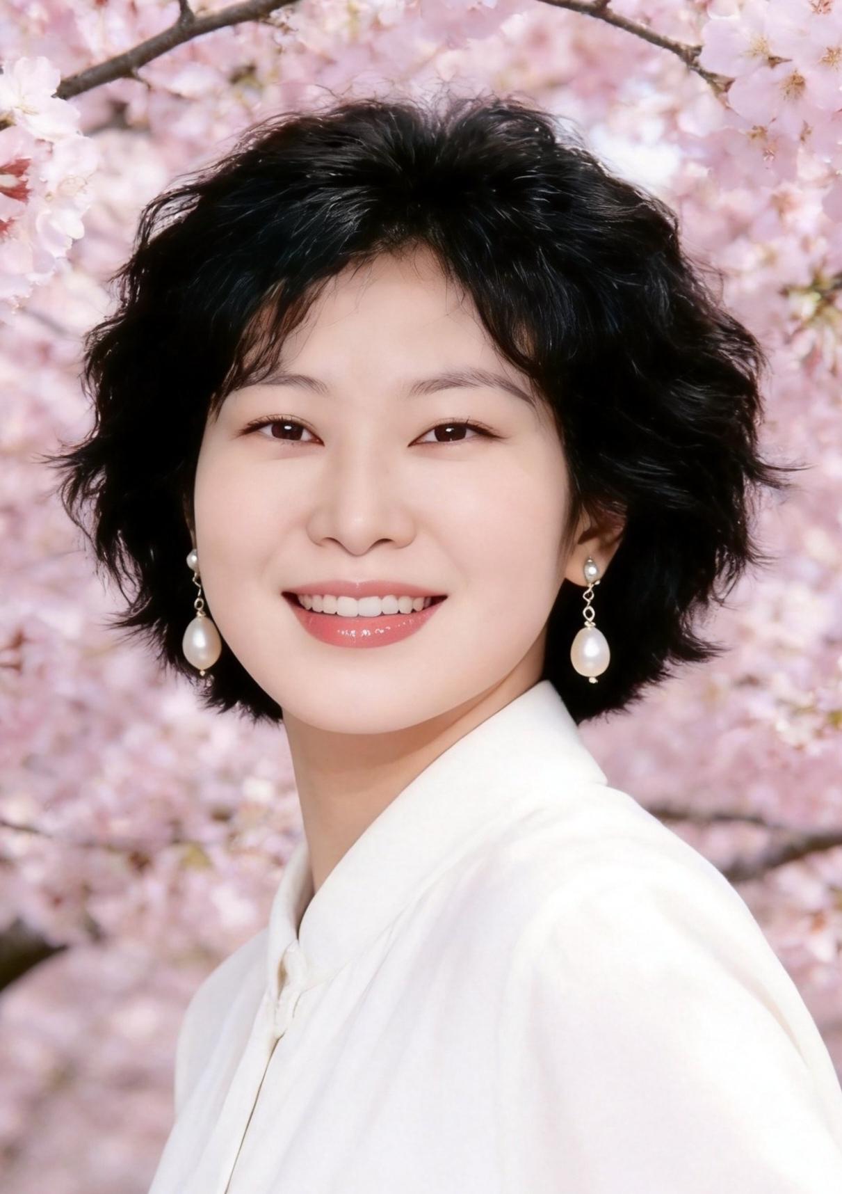 樱花树下，微笑的美丽瞬间🌸😊
