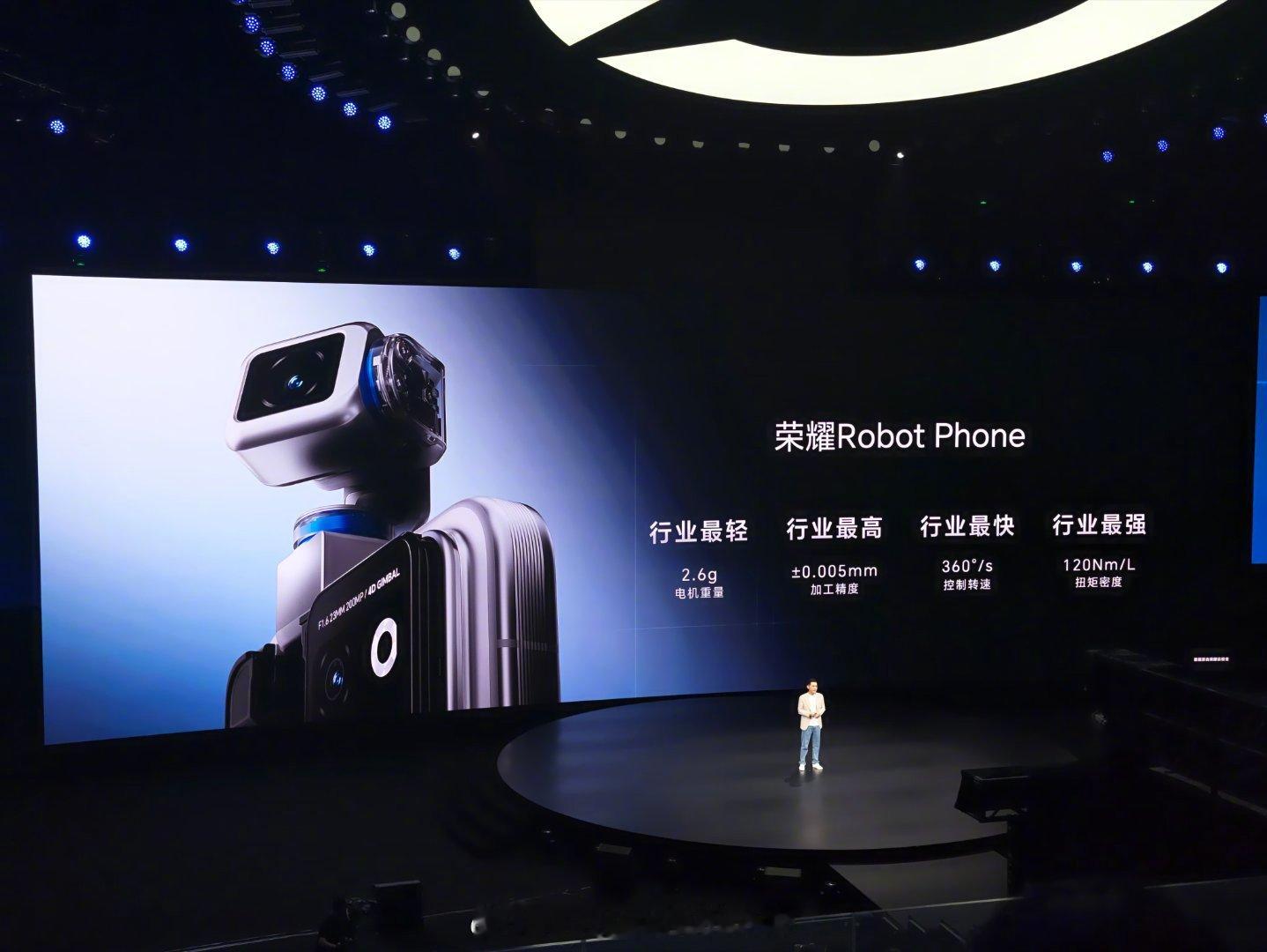 荣耀Robot Phone行业首创钛合金灵巧云台，让手机第一次拥有机器人级4Do