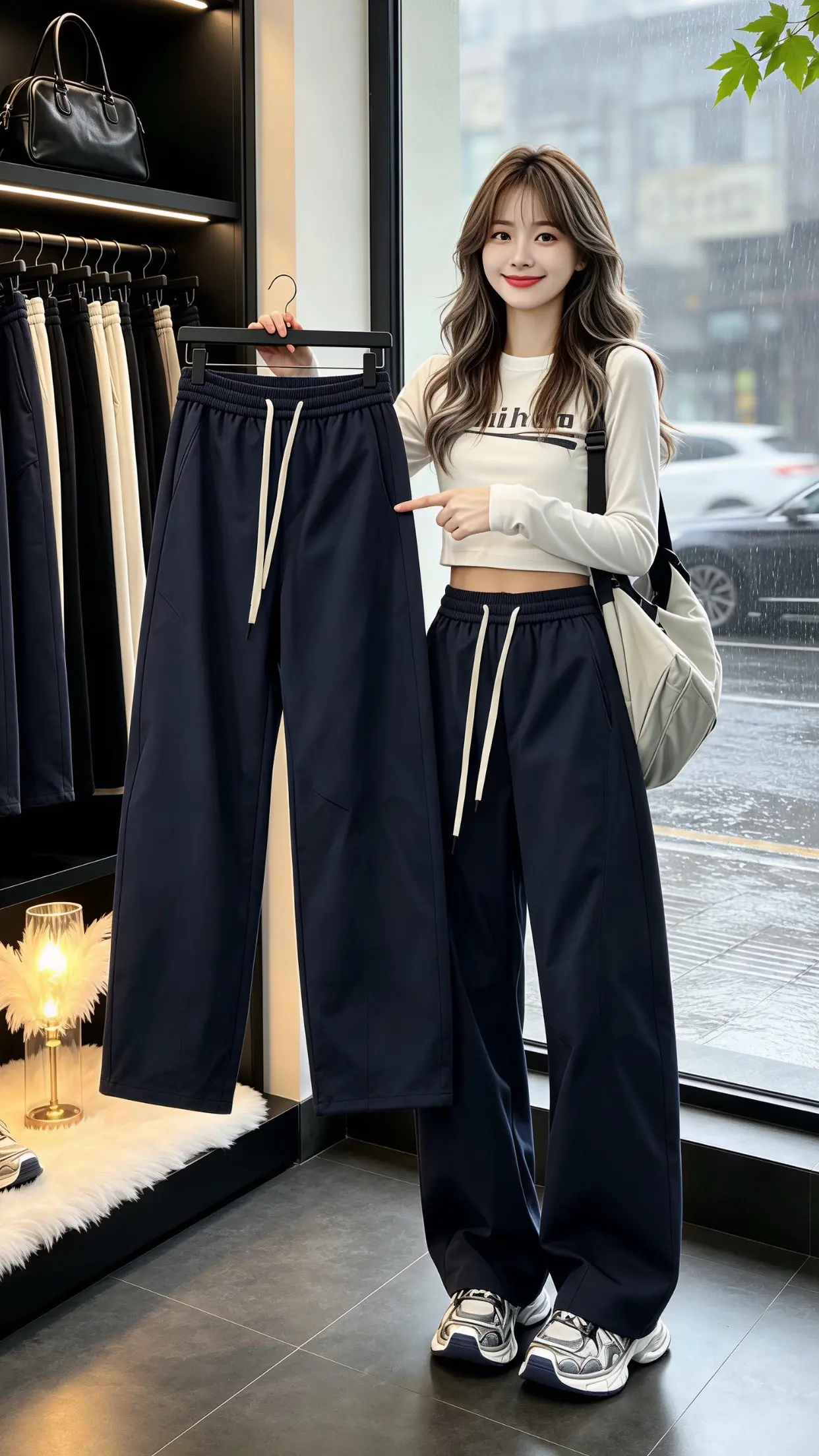 慵懒阔腿运动裤  穿出自己的风格 春款上新 一眼就爱上的神裤 好看的裤...