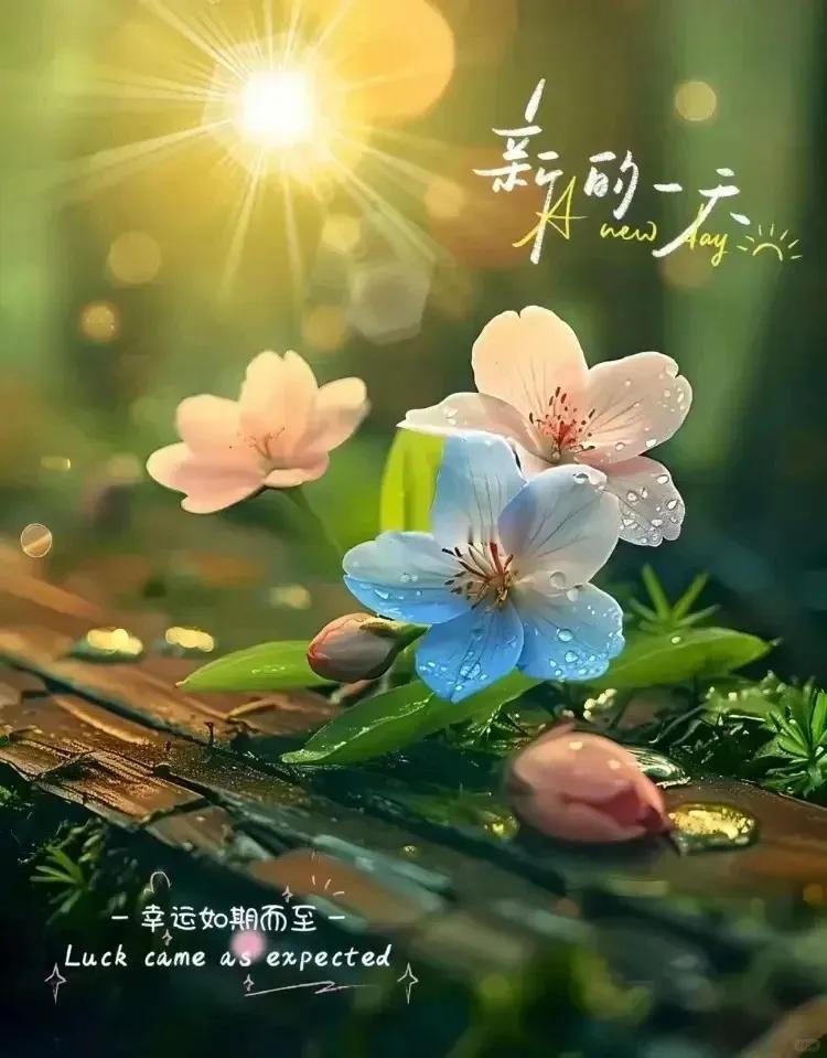 秋风轻拂，阳光倾洒，
清晨的微笑，温暖如画。
秋意渐浓，天高云淡，
你我携手，共