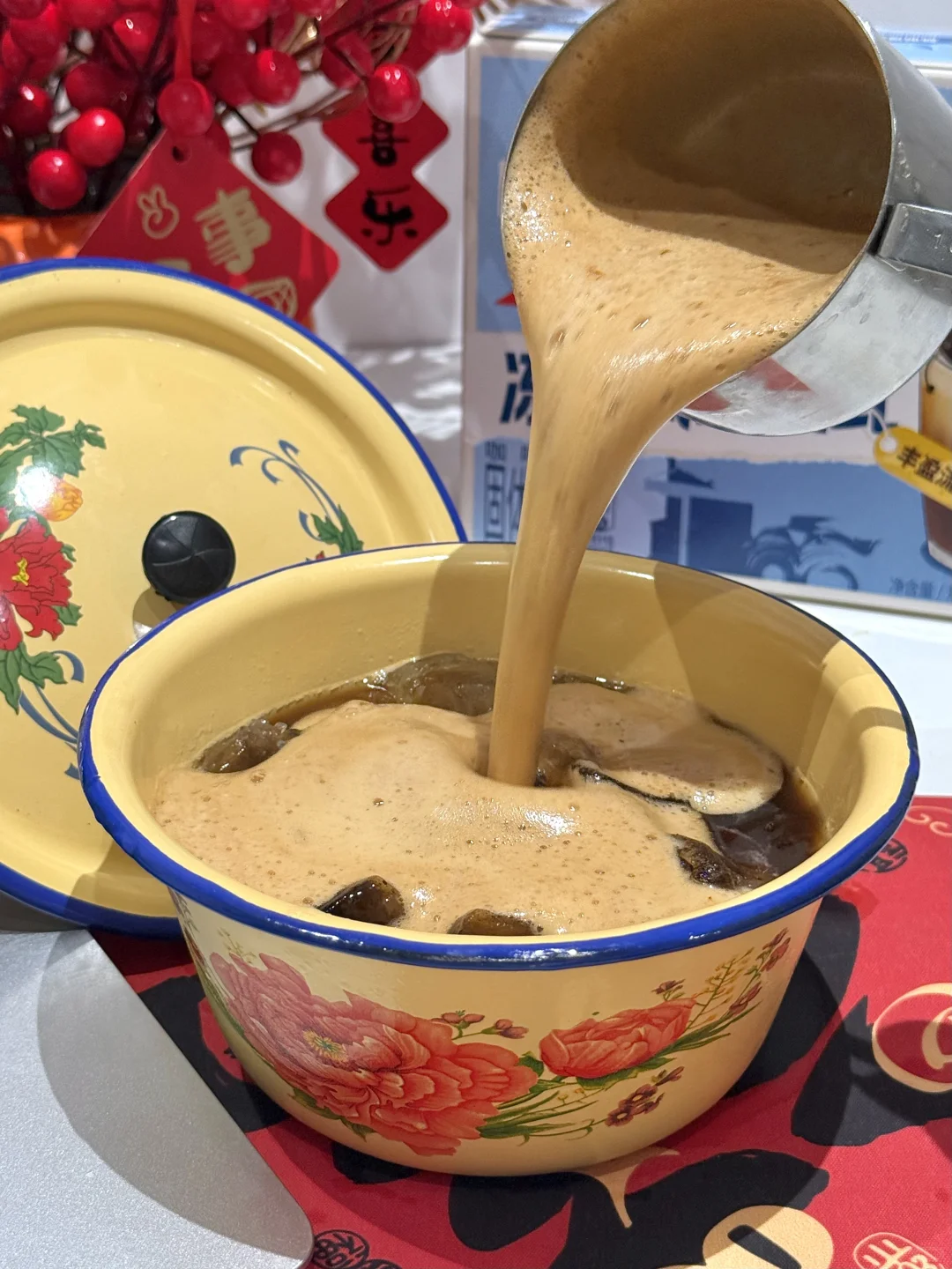 冬季限定的冻梨美式！用盆喝才过瘾！ ！