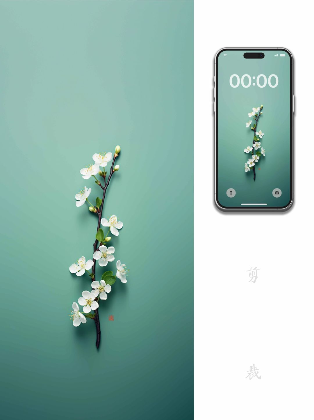 6寸屏壁纸｜雨晴梨花春有光