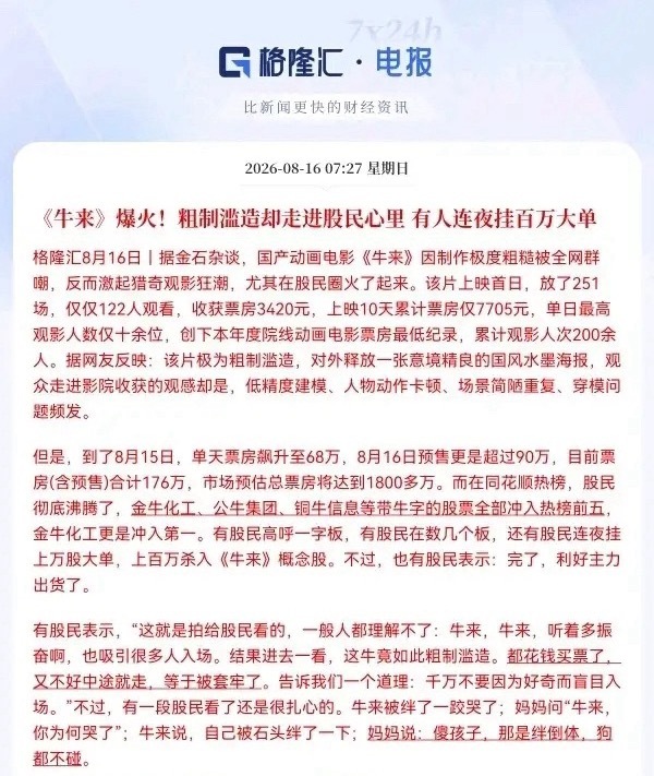 注意了！同花顺都上热榜了，明日带“牛”字的可能要疯狂了周末“牛来”概念股刷屏了，