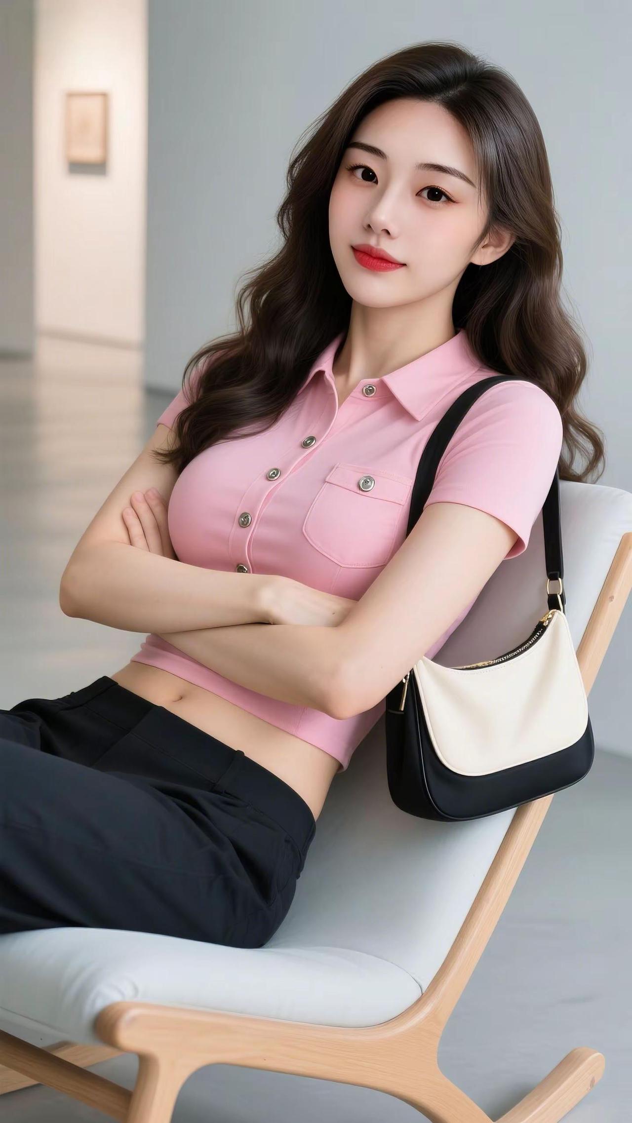 粉色职业裙套装 气质轻熟风