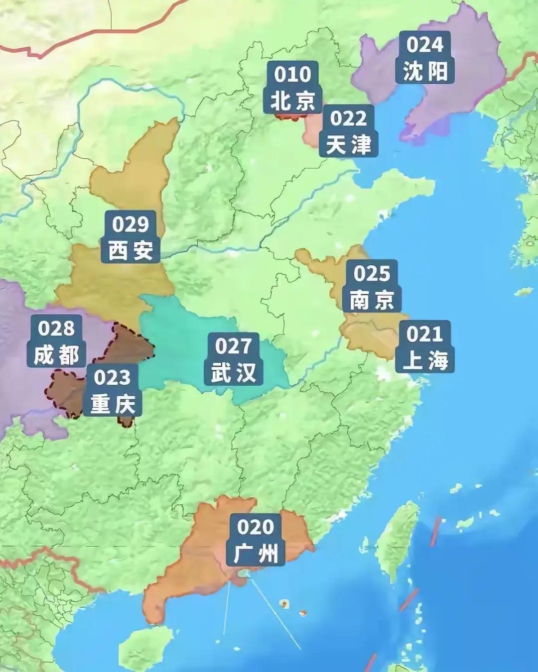 祖国统一后台北市大慨率会成为第十一个三位数区号的城市！中国目前有十个城市的电话区
