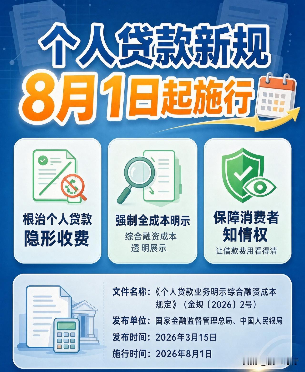 《个人贷款业务明示综合融资成本规定》的多重解读 ［狐山诗行］

八月一日，日历上