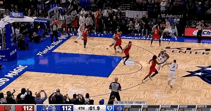 贝恩这赛季挺铁的，结果就是被他三分绝杀，上哪说理去？开拓者vs魔术新赛季篮不住 