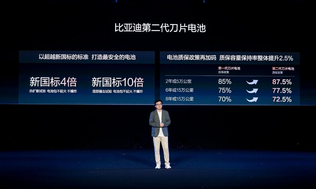 9月13日，深圳坪山体育馆的舞台上，比亚迪集团品牌及公关处总经理李云飞面对台下的