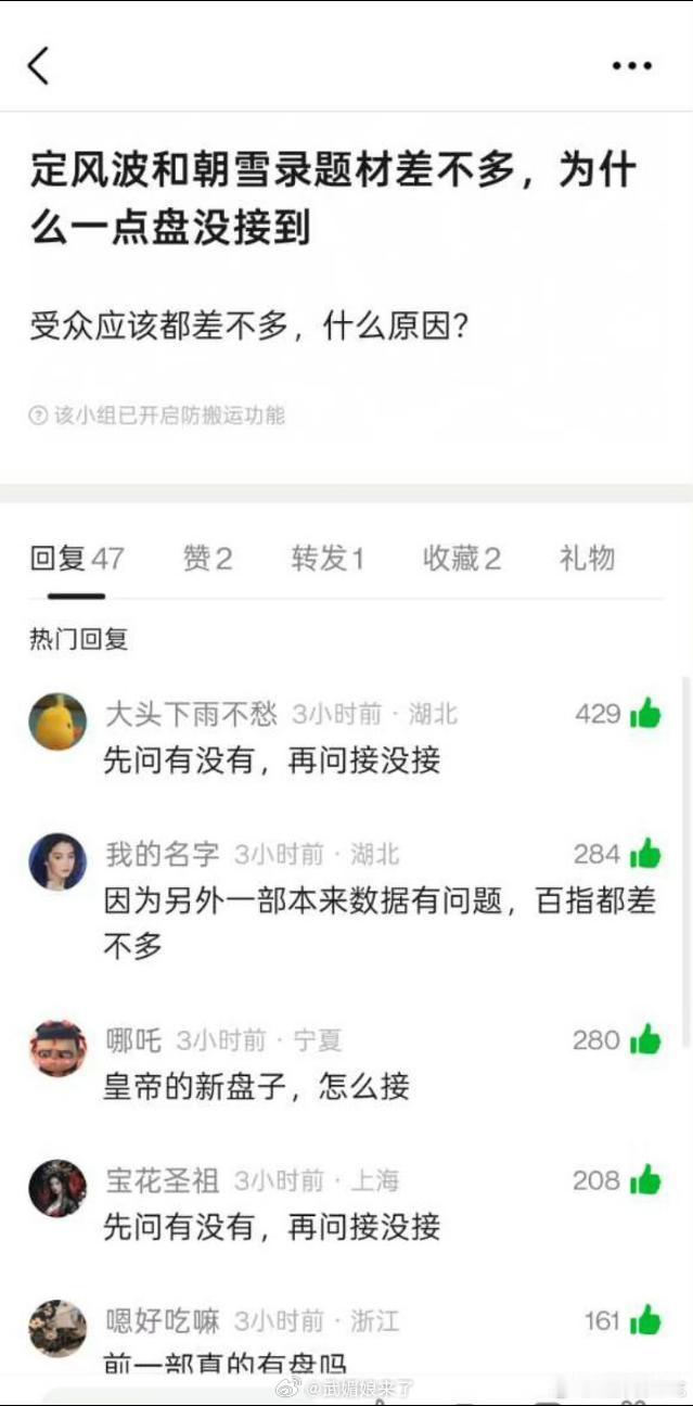 啊怎么接，出品人和出品人是不一样的，只能说定风波数据比较真 ​​​