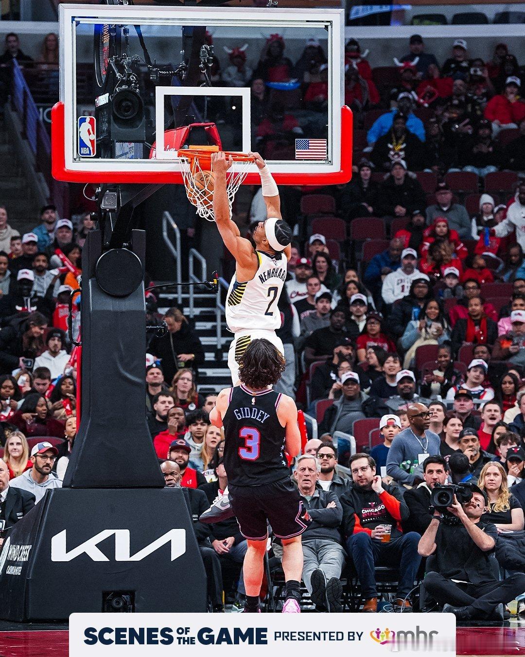 昨日战胜公牛赛中📷印第安纳步行者indianastyle  cr：印第安纳步行