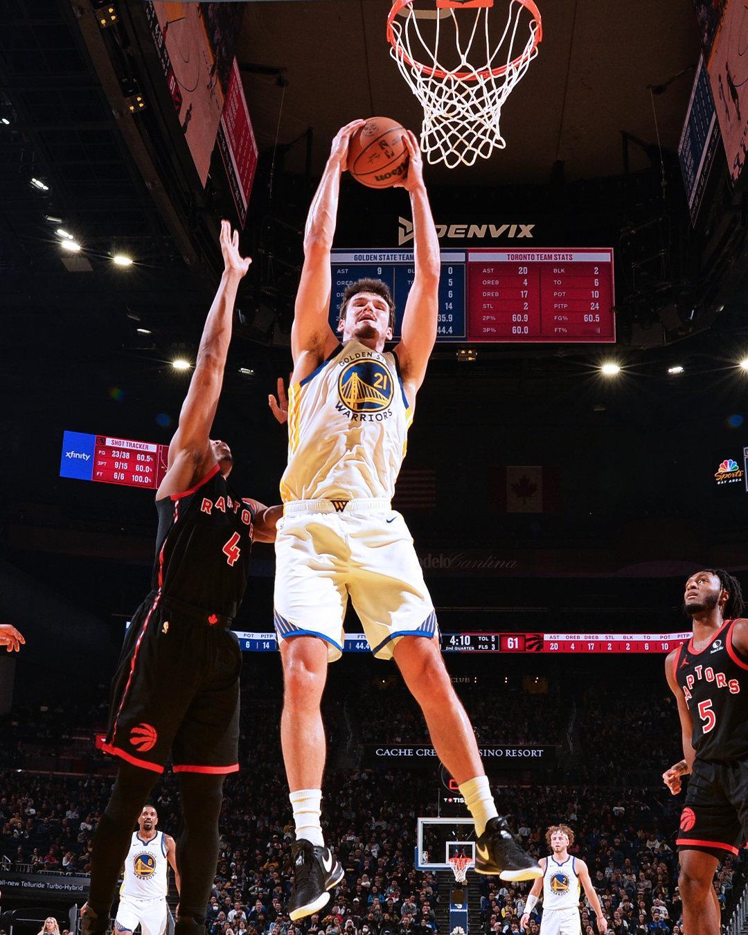 波斯特12分，7篮板。猛龙vs勇士