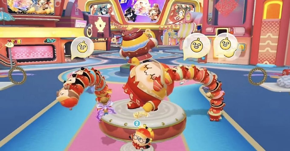 游戏玩家拜年好抽象 游戏玩家齐欢笑，新春佳节好热闹。画面炫彩梦飞扬，欢声笑语传四