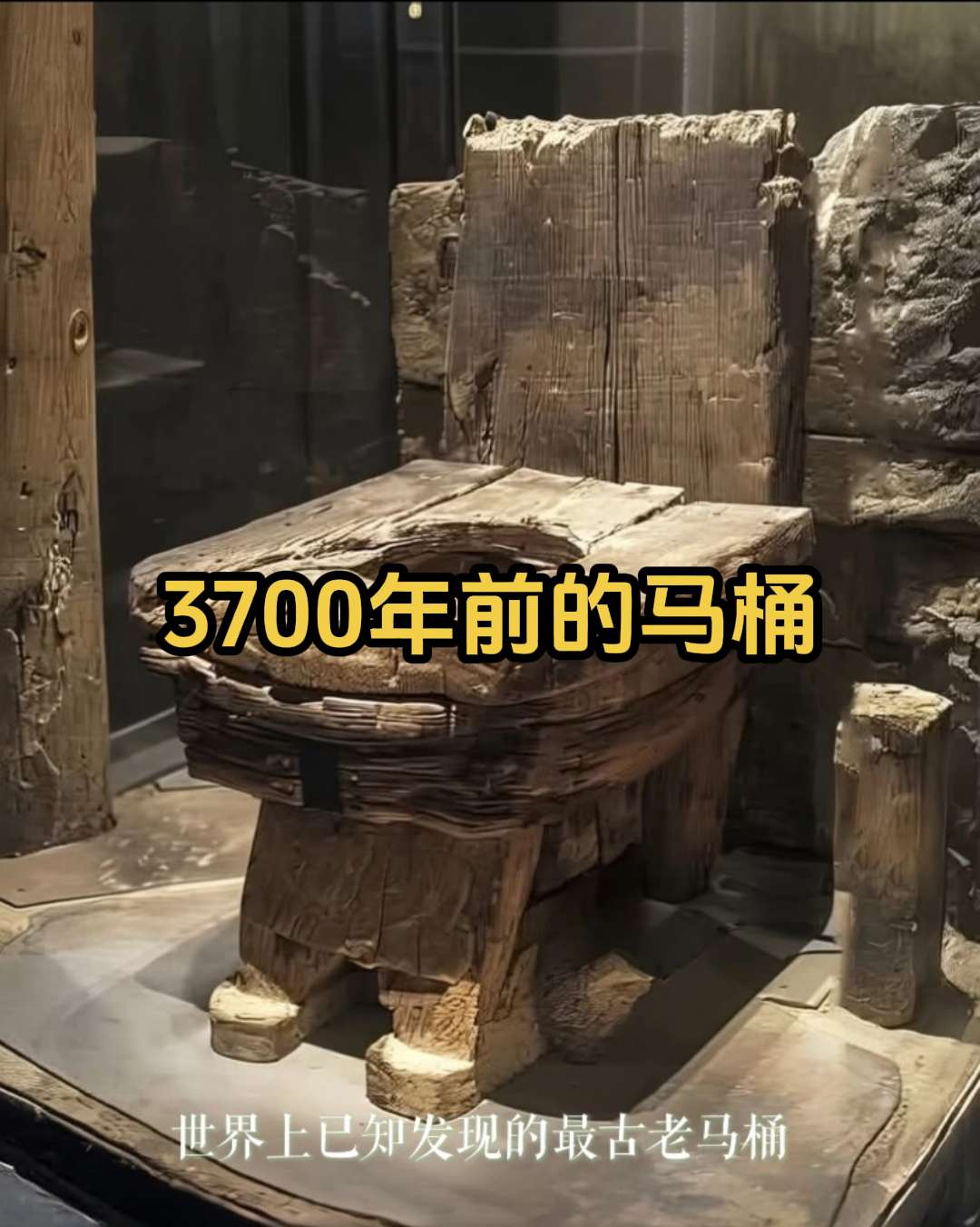 3700年前克里特岛米诺斯文明的冲水马桶。约公元前1700年，克里特岛...