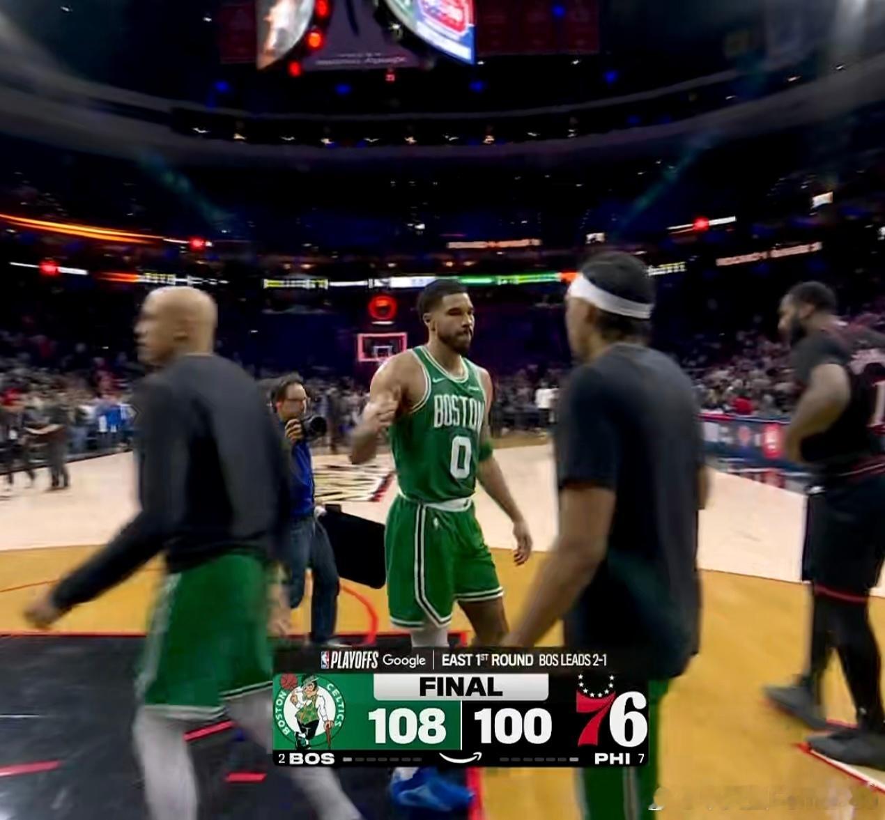 波士顿凯尔特人！拿回季后赛主场优势！！！G3客场艰难的108-100击败费城76