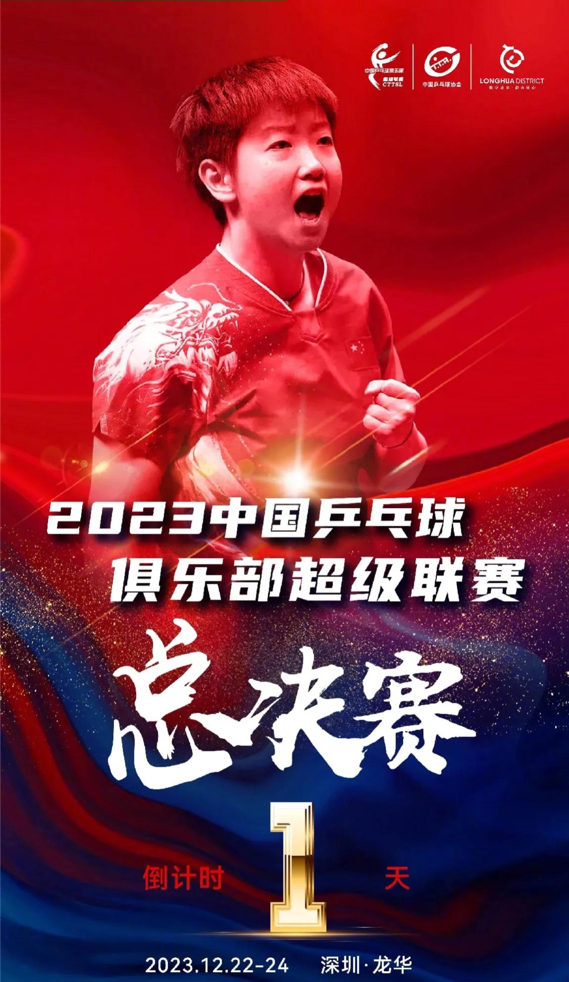 谁调的这个色啊！人和背景一样红！
#2023乒超联赛总决赛#