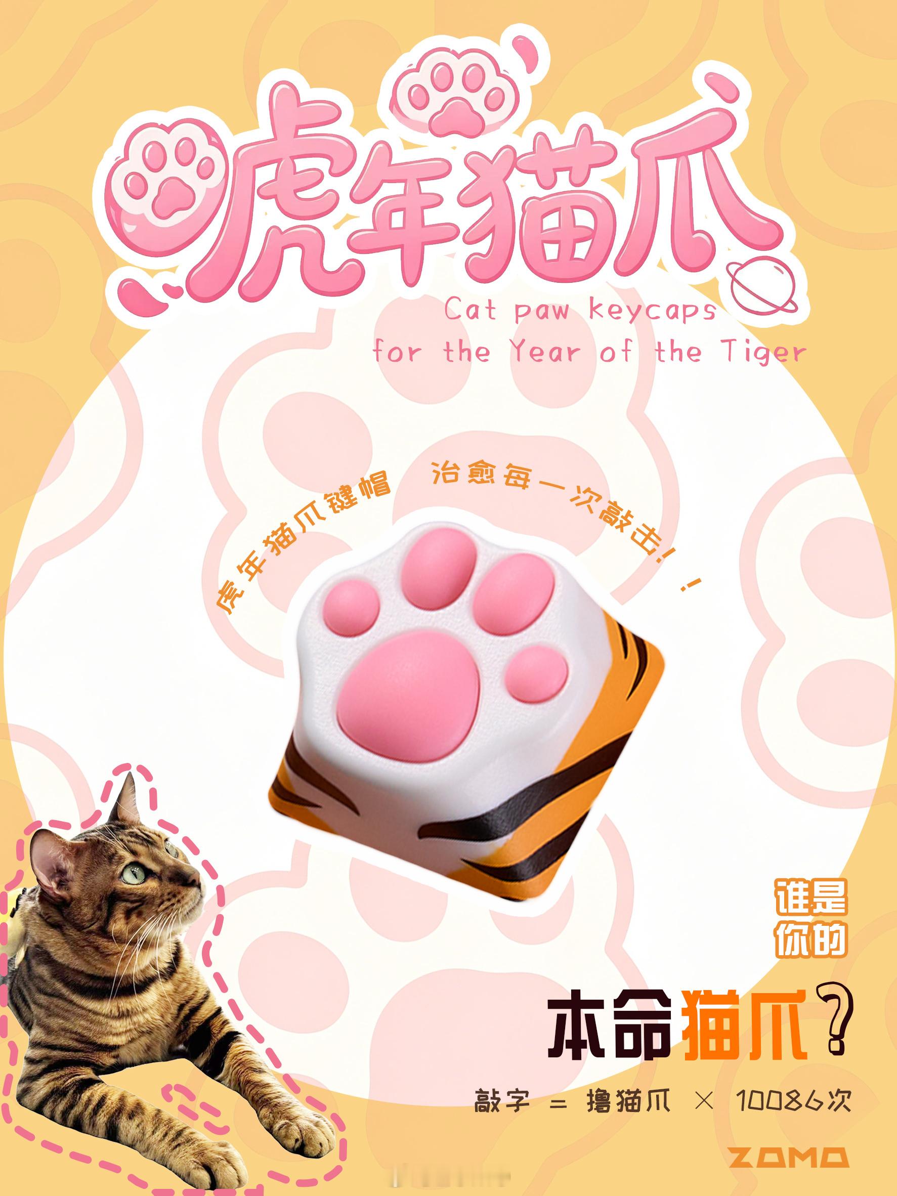 关于我把“虎虎”变成键帽这回事把虎虎做成键帽后，每次敲字都像在戳它小手，QQ弹弹