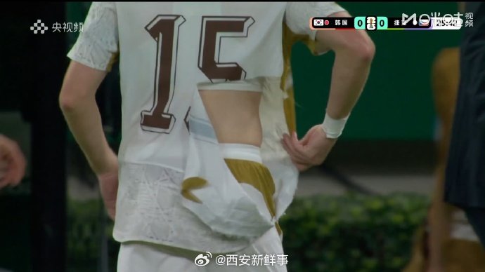 【捷克球员球衣被撕坏】捷克球员球衣被韩国球员撕坏6月12日，世界杯小组赛，韩国对