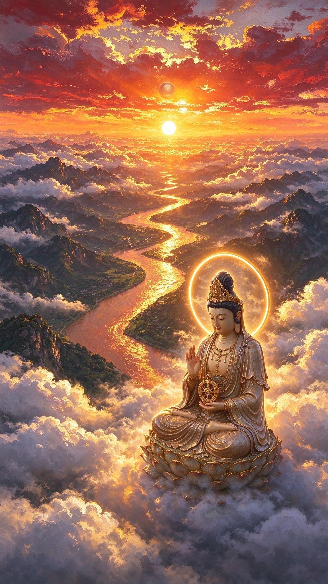 放心，你的命真的很好，否则不会收到菩萨的祝福，愿所有刷到的朋友，烦恼被旭日照散，