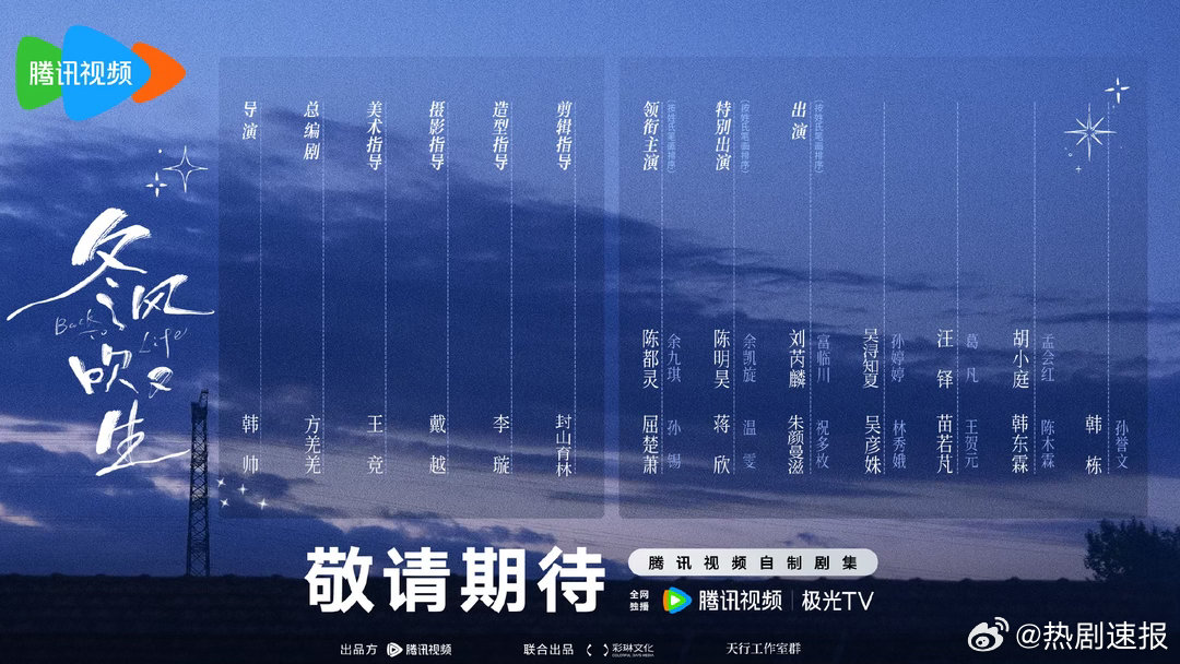陈都灵新剧阵容给到一个夯陈都灵cp上新了《冬风吹又生》选角和阵容双双出彩，陈都灵