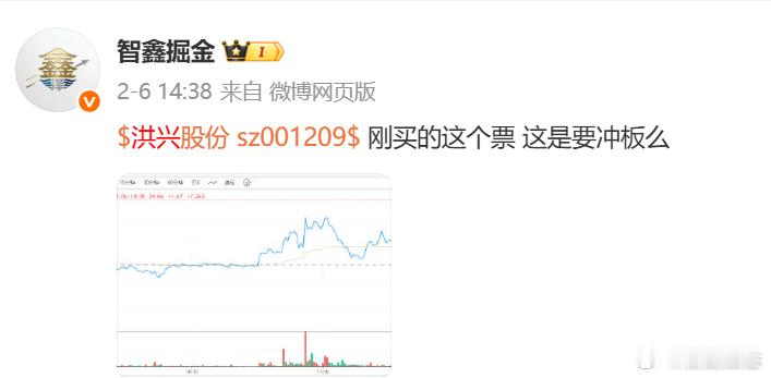 2月6日 自动化策略买的票  洪兴股份  典型的空中加油形态啊 