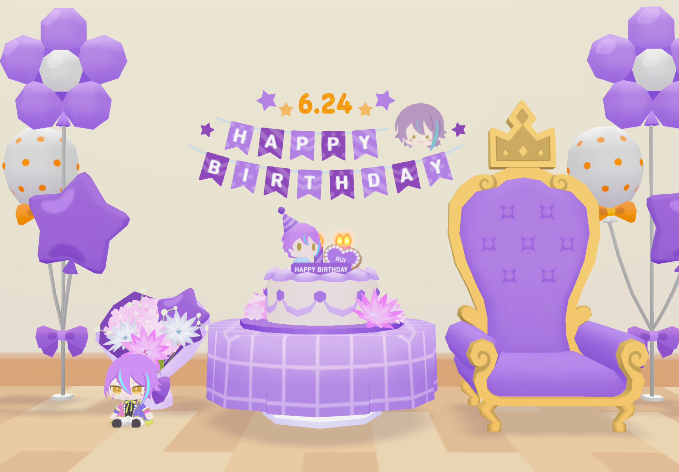 0生日卡加成赶在明天生日前给生日花牌打完了，顺带做了点家具，日烤这个号是买的基本