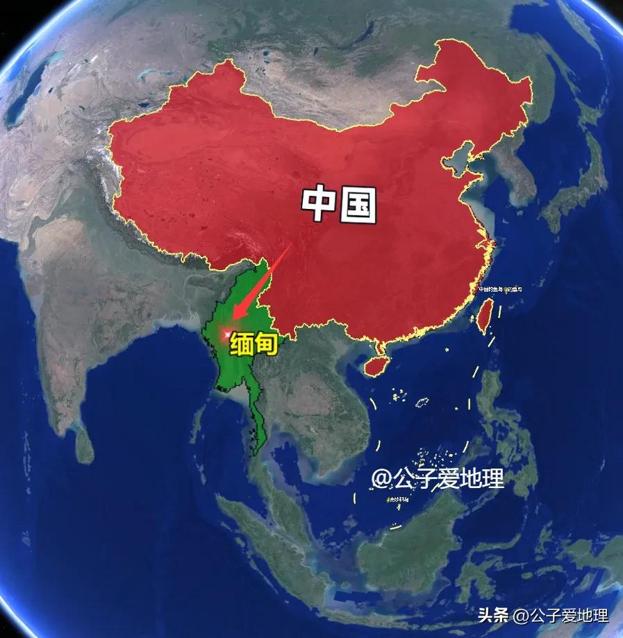 每次看到缅甸地图，都感叹古人为何不再努力一点拿下呢？
每次看到缅甸地图，心里总有