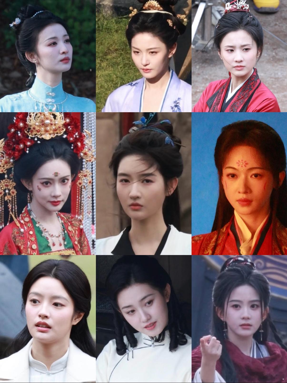 横店在组女明星生图状态王楚然  赵晴  张慧雯  孟子义  王玉雯  吴谨言  