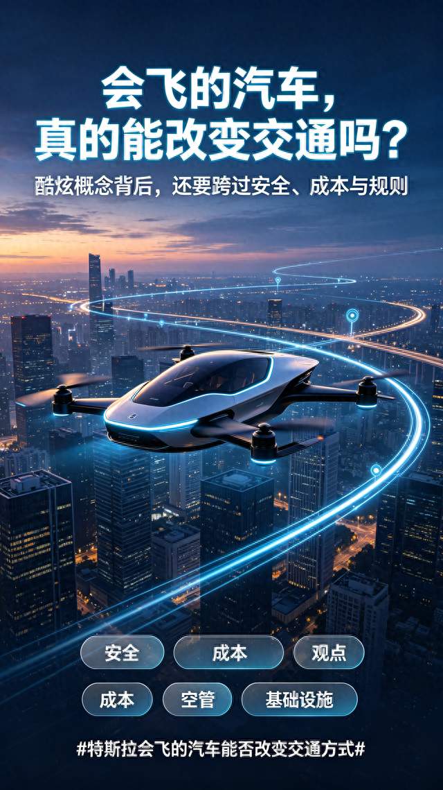 特斯拉会飞的汽车，真的能改变未来交通吗？