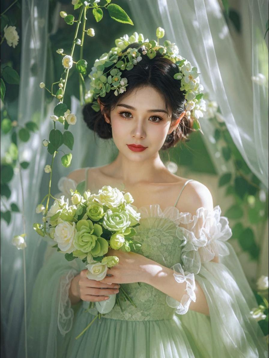 AI莫奈绿仙