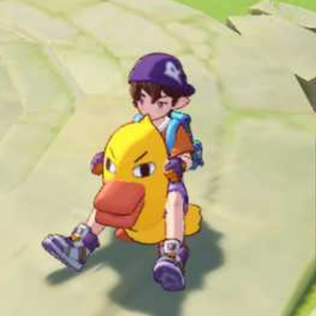 可是能抱迪莫能骑鸭子洛克王国世界