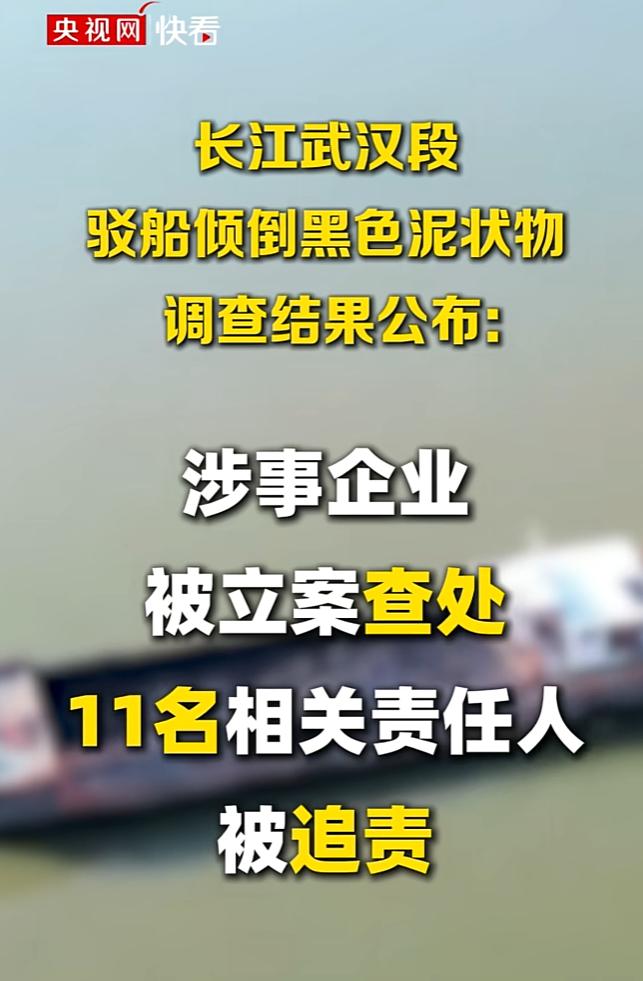 武汉长江段被曝光非法倾倒淤泥，累计抛泥2.81万立方米，11名相关责任人被追责！