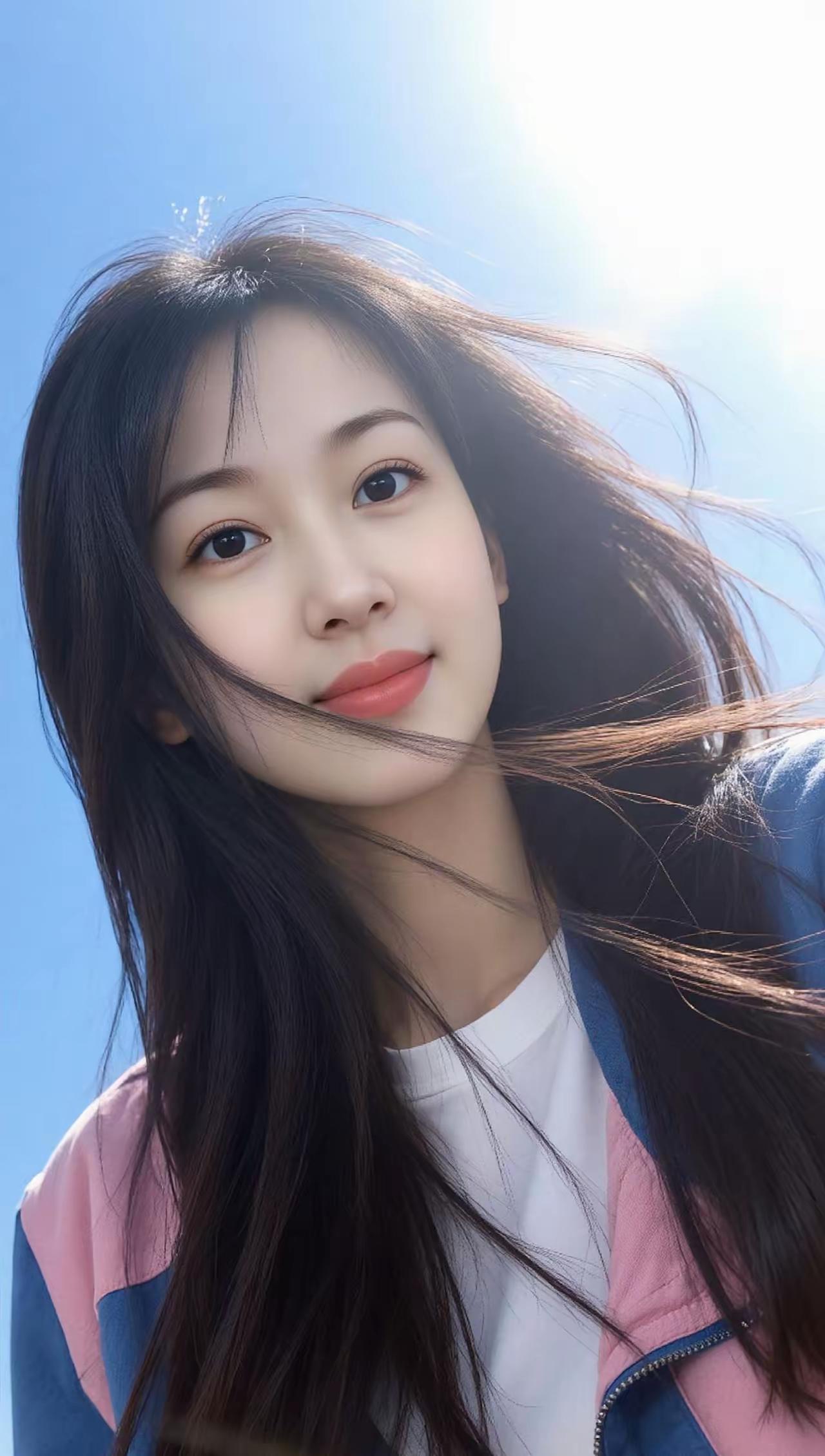 阳光下的美少女，微笑如春风，元气满满的一天！🌞💖