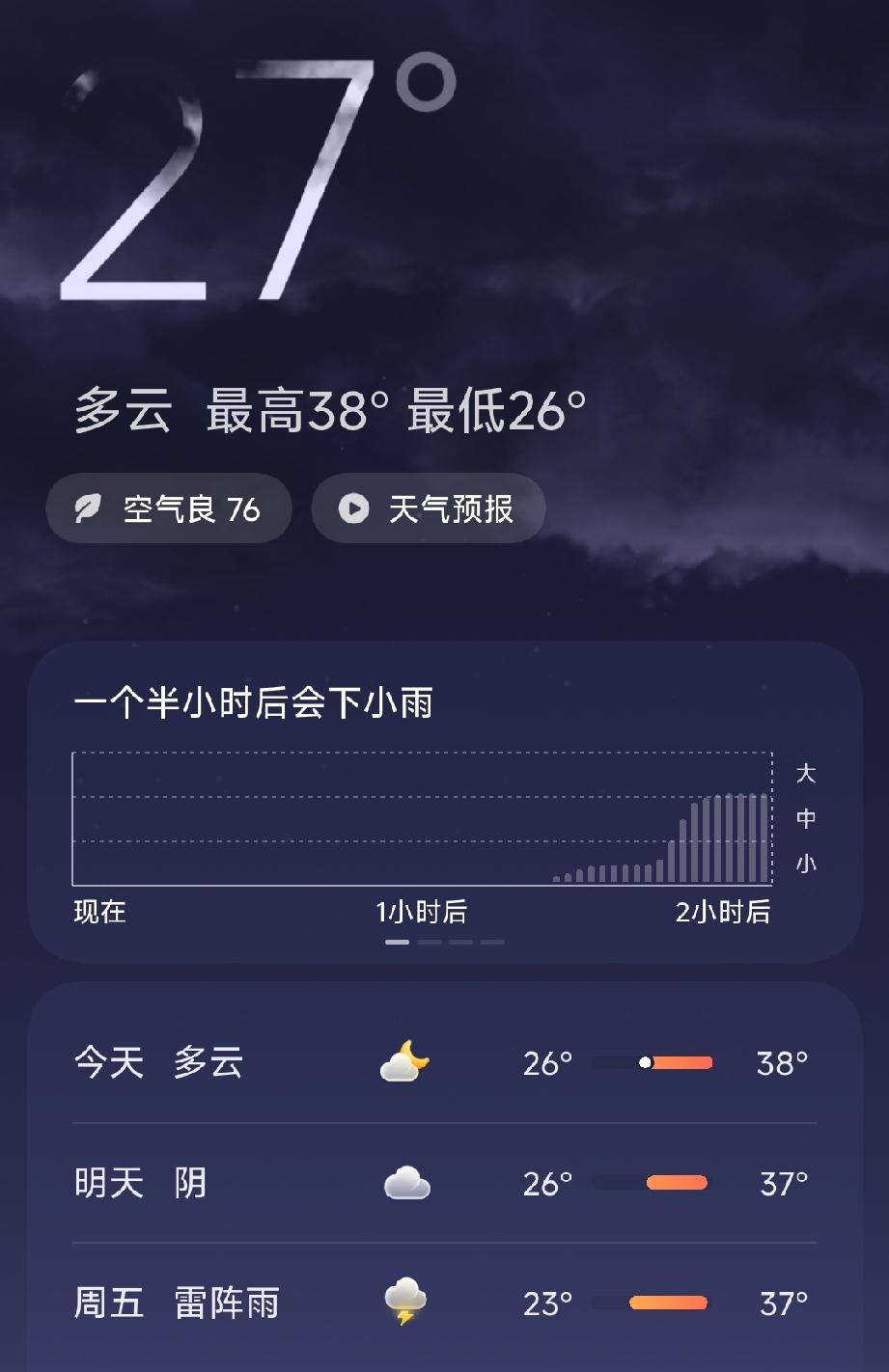 今天唐山的天气显示：多云。空气质量良。温度：26℃到38℃。
唐山市交通运输局：