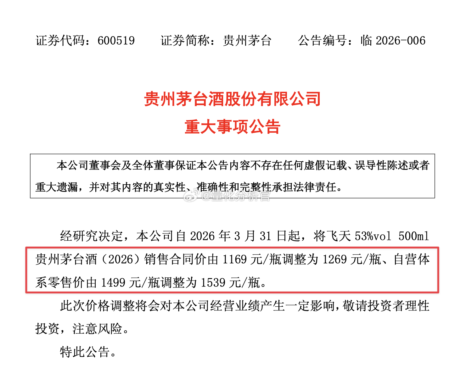 茅台的管理层疯了。。。。。。。我从未见过在下行周期里面，妄图涨价出清，然后能快速