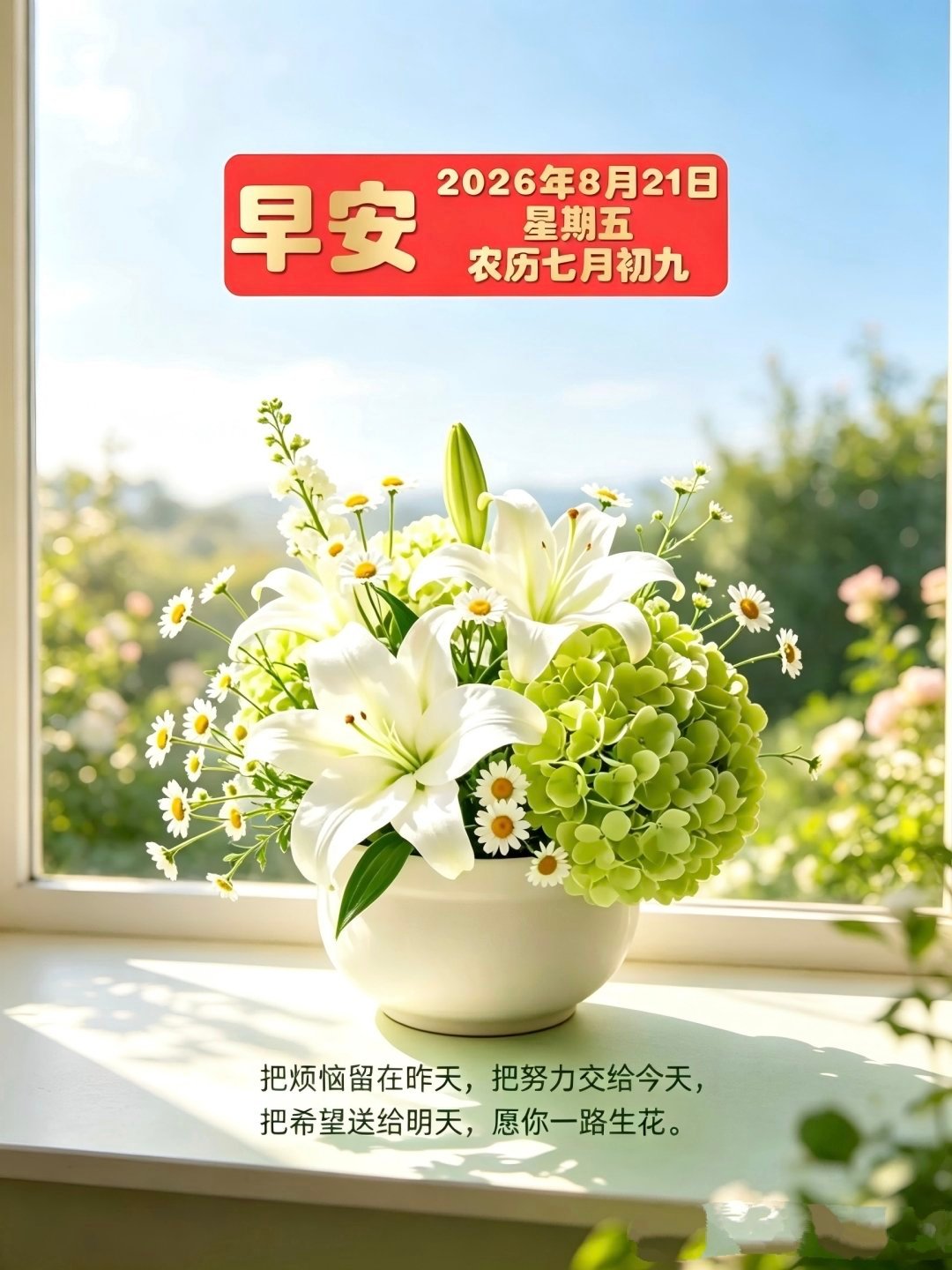 💞໑ຼ0໑ຼ6.8.21.七月初九💕🌺周五快乐, 久久兴旺🌸✍🏻八月浅