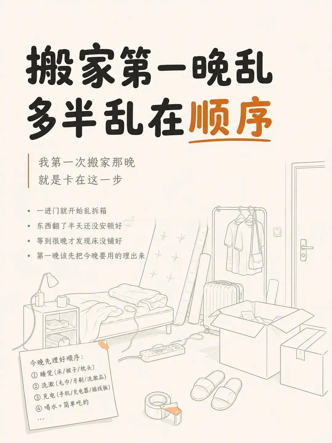 实用帖→第一次独居搬家，先别急着拆箱～