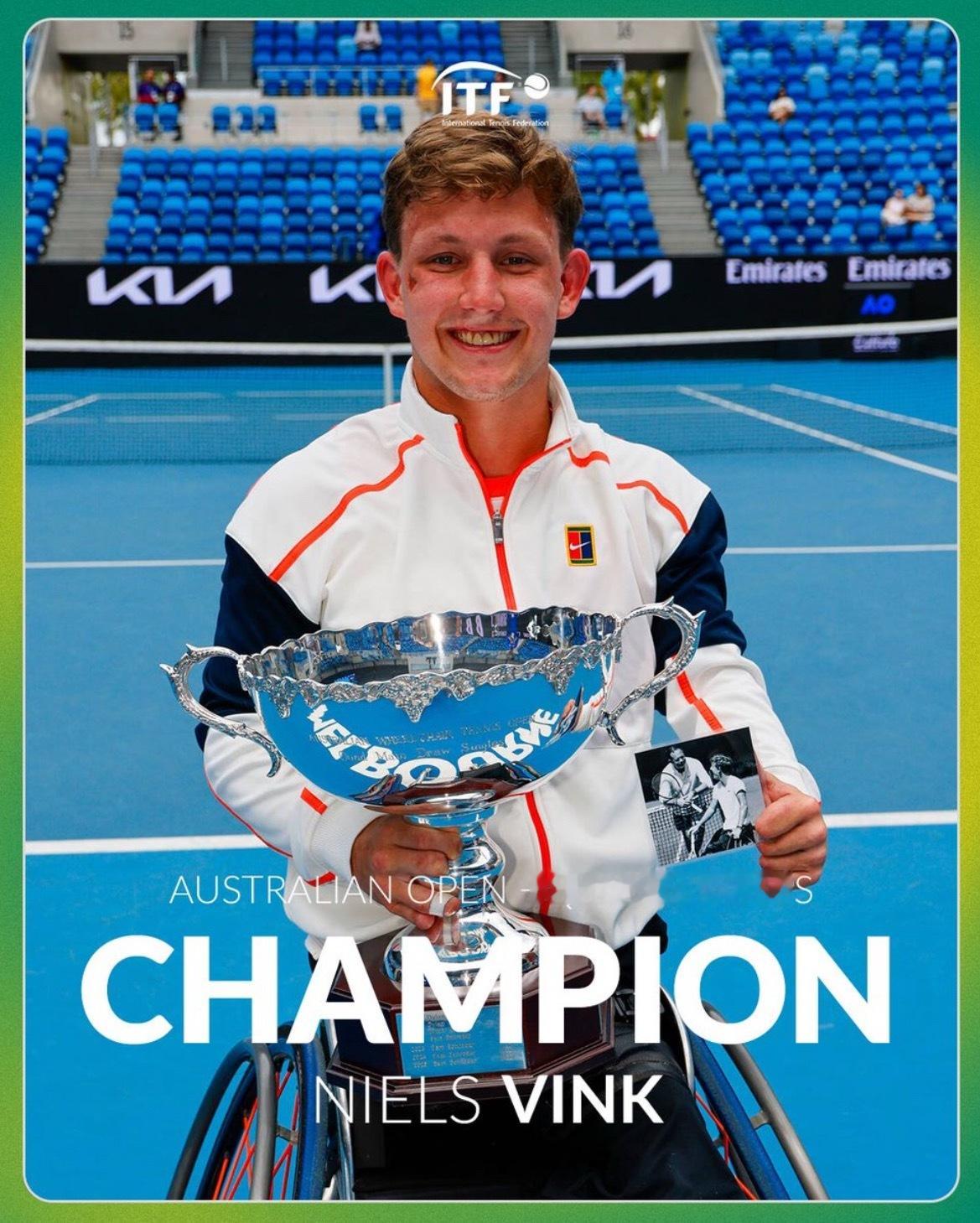 澳网2026网球talking大会这很澳网 职业生涯全满贯✅尼尔斯·文克赢得他的