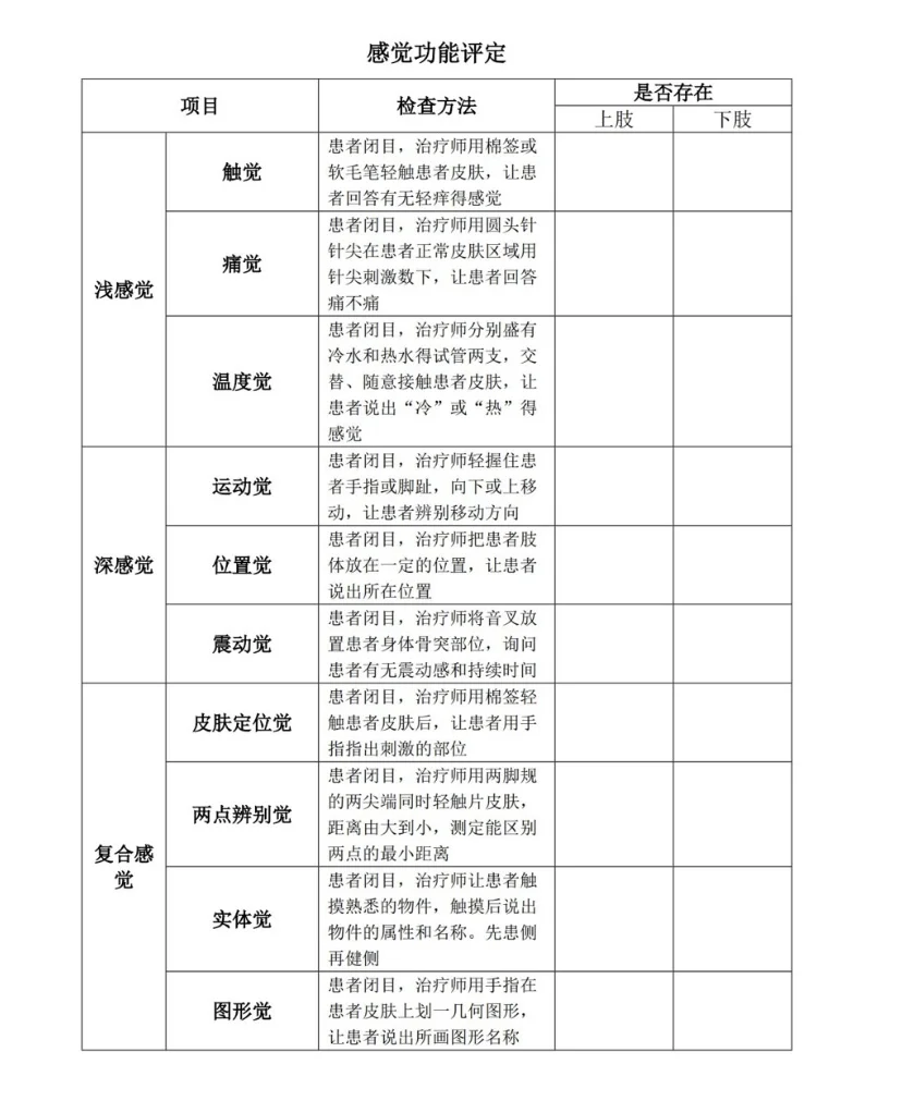 感觉功能评估