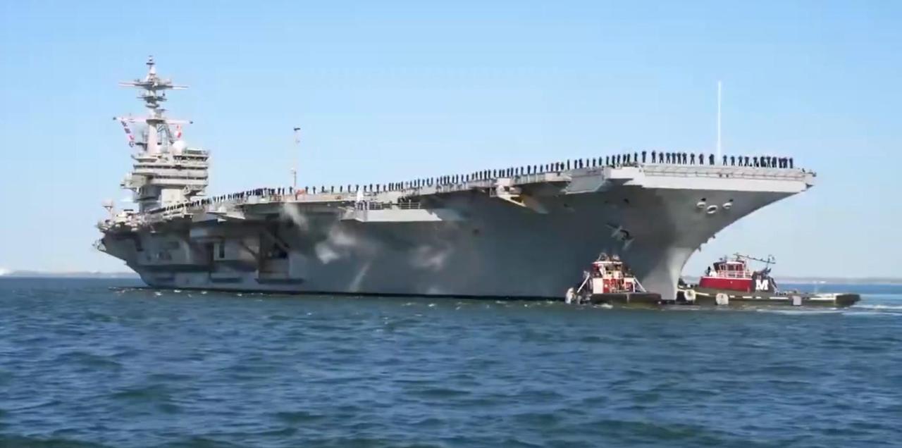 “福特”号疑似被自己人点着，已经战斗岗位撤离回去修理，短期内无法再部署。美国在伊