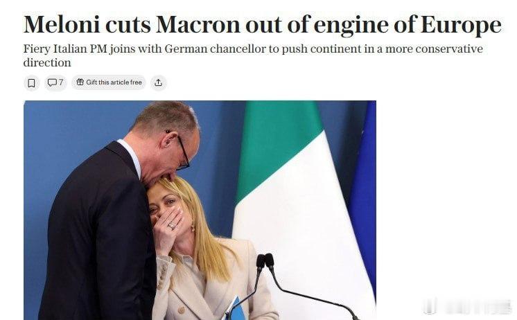 在法国政局动荡之际，德国正重新调整战略方向，转向与意大利合作。柏林认为马克龙是一