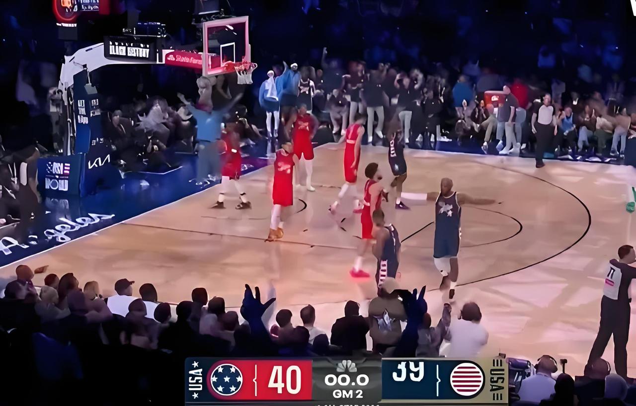 福克斯读秒绝杀，条纹队42-40战胜明星队！

全明星正赛第二场，比赛最后时刻凭