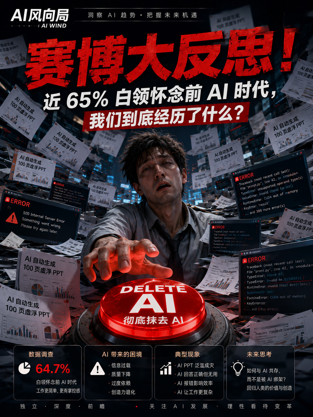 三分之二白领痛恨AI，四成人想把AI彻底抹去Adaptavist 的调查直接撕开
