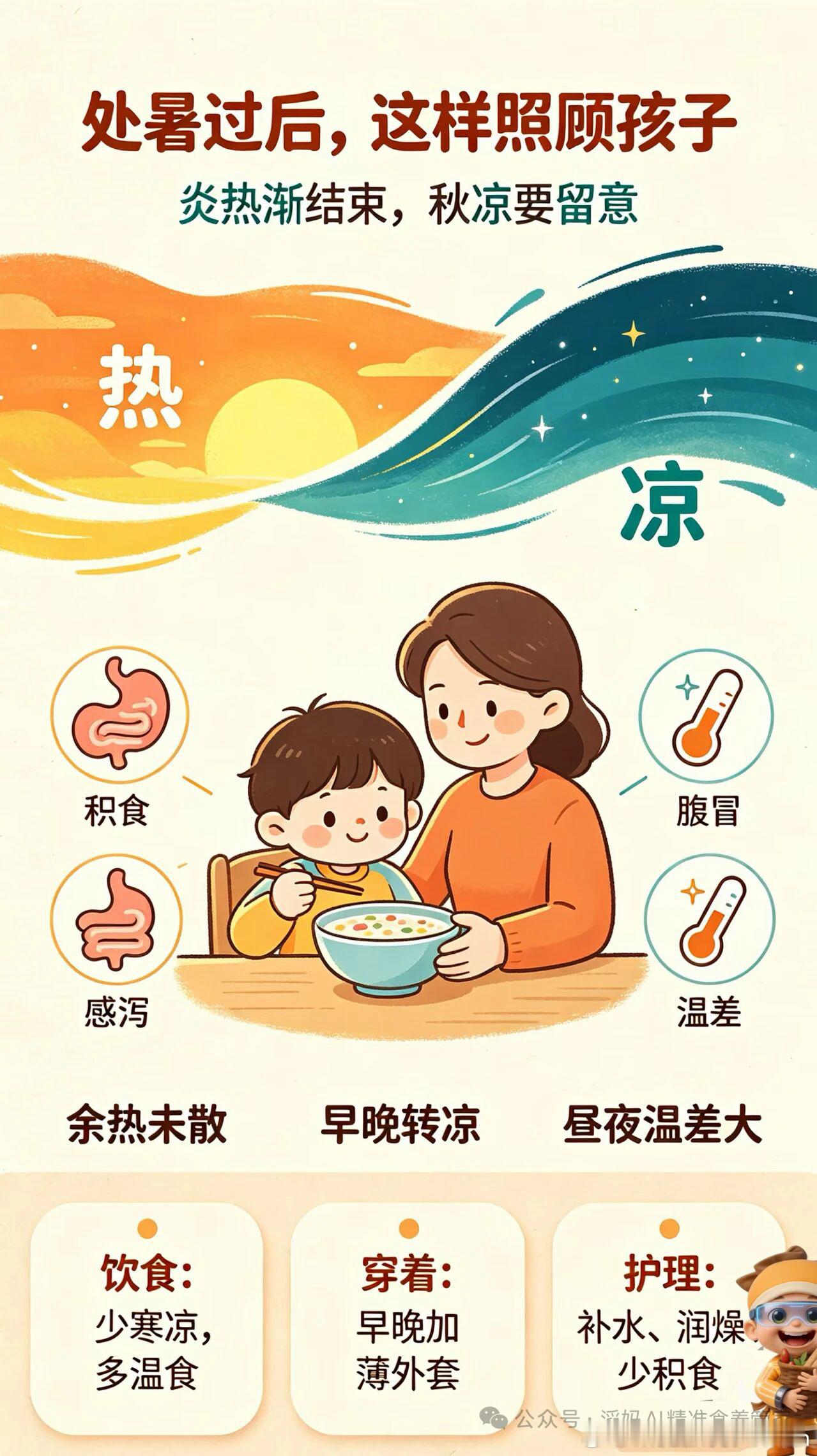 二十四节气— 处暑🍂处暑带娃✨健脾+润燥处暑至，暑气止，蒸腾一夏的热浪缓缓收势