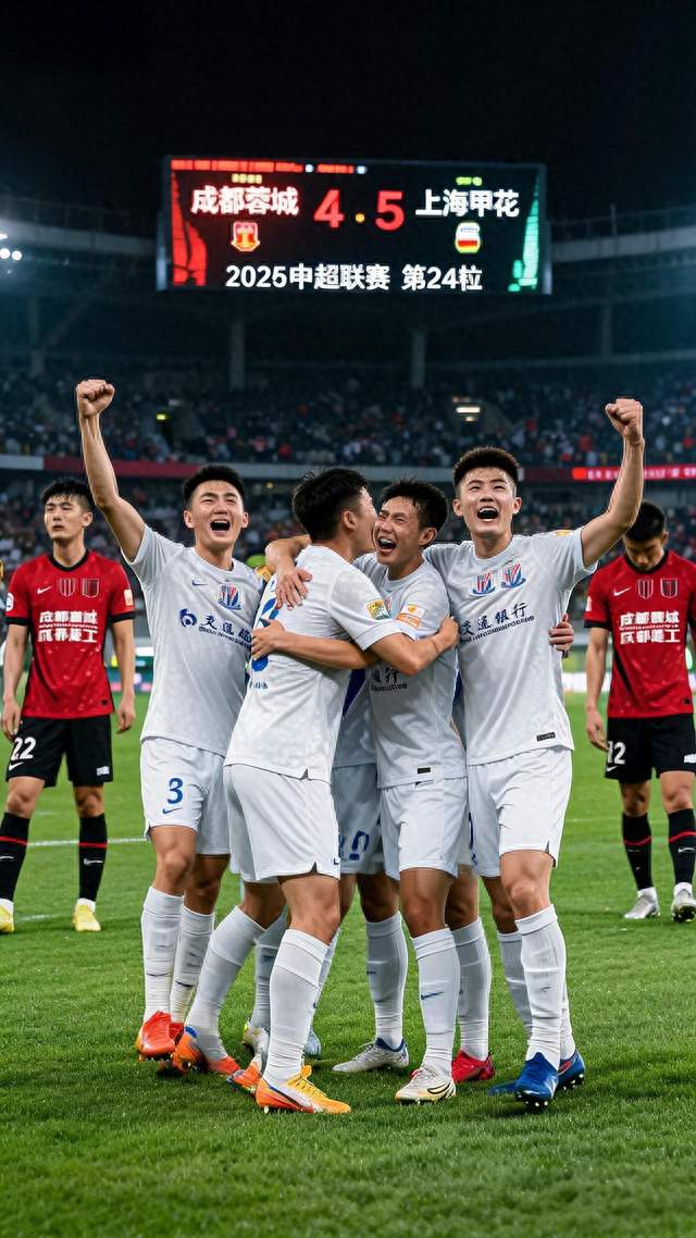 进球大战！上海申花客场5比4险胜成都蓉城，9球对决看得热血沸腾