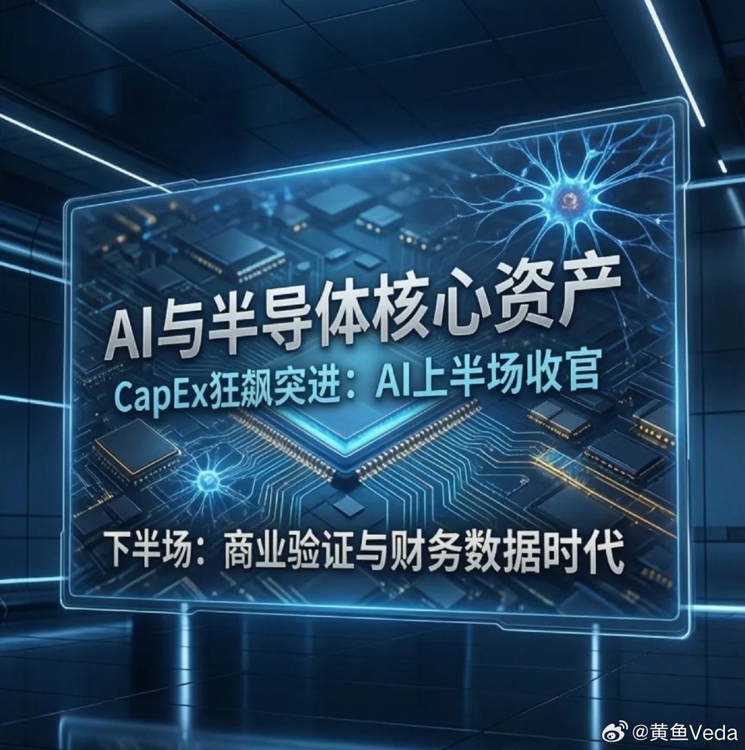 看到一个说法：以资本开支狂飙突进为特征的“AI上半场”已然收官，而基于商业验证与