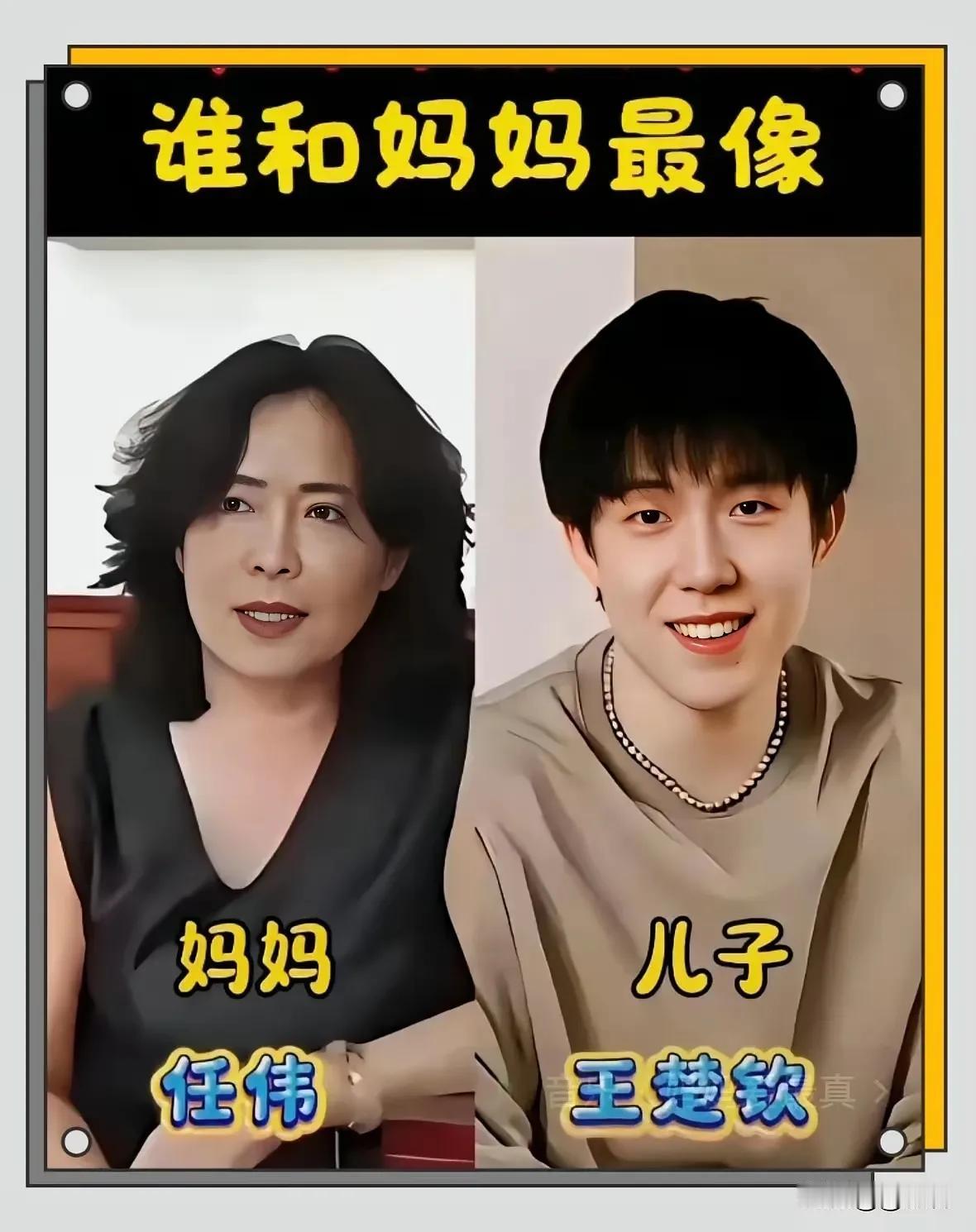 陈梦和她的妈妈——长得像
林诗栋和他的妈妈——长得像
孙颖莎和她的妈妈——长得像