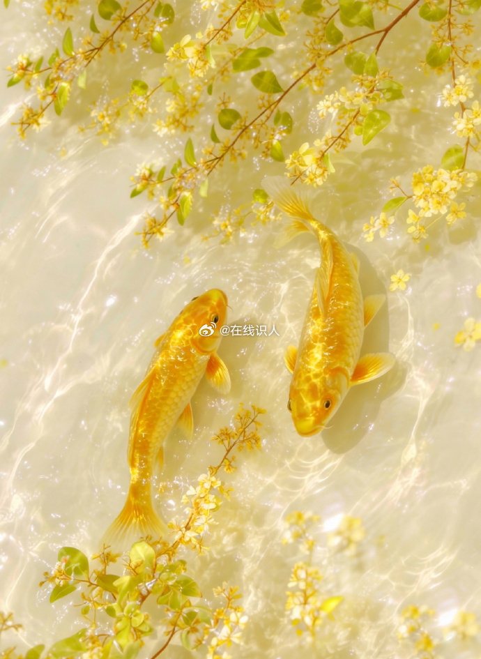 锦鲤相伴，福运常随，愿岁岁平安，万事顺遂，好运一整年，所求皆如愿，所行皆坦途。 