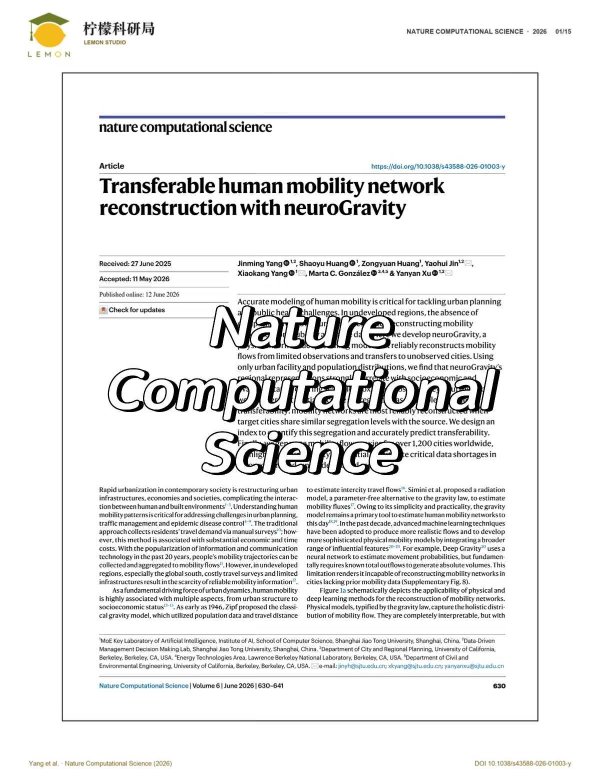 Nature子刊：基于图神经网络重建城市OD流
🏙️ 人们每天从哪里出发、去往