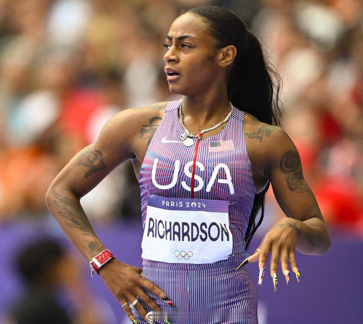 美国短跑精英 Sha'Carri Richardson 理查德森在佛罗里达橙郡 